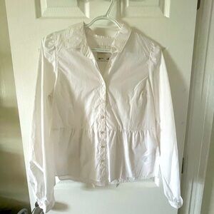 A&F peplum button down shirt